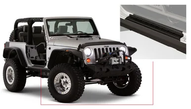 07-18 Jeep JK Pair Trail Armor Rocker Panel Black – Bushwacker Flares