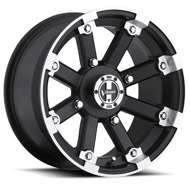 14×7 4×110 4.1BS Vision Wheel VW 393 Matte Blk-ATV/UTV