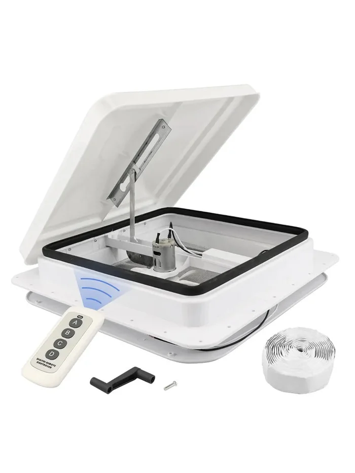 14″ Caravan Skylight Roof Vent Remote Control Camper Motorhome RV Exhaust Fan
