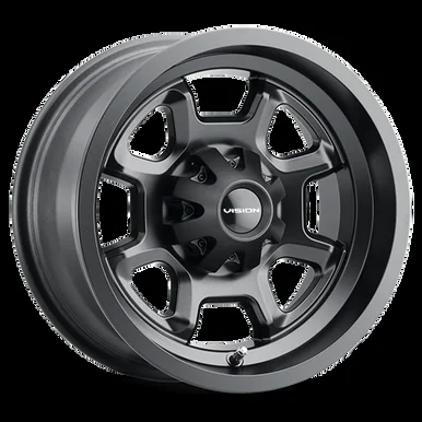 15×7 4×156 5.5BS Vision Wheel VW 415 Matte Black-ATV/UTV