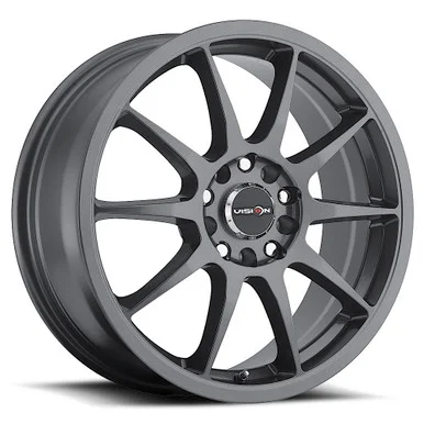 16×7 4×100 5.5BS Bane Gunmetal – Vision Wheel