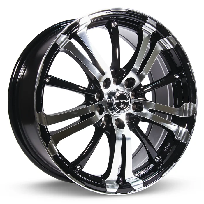 16×7 Alloy Wheel – RTX Arsenic 082661 Black Machined , with 5×100/114.3 Bolt Pattern , 40.0 Offset , 73.1 HubBore For Chevrolet Uplander 2005