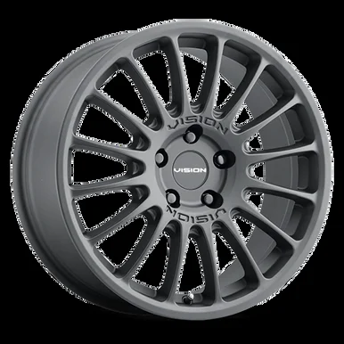 17×7 5×4.5 0BS Monaco Black – Vision Wheel