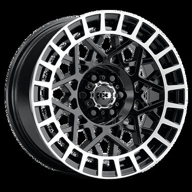 17×8.5 5×4.5 3.81BS Savage Black Machined – Vision Wheel