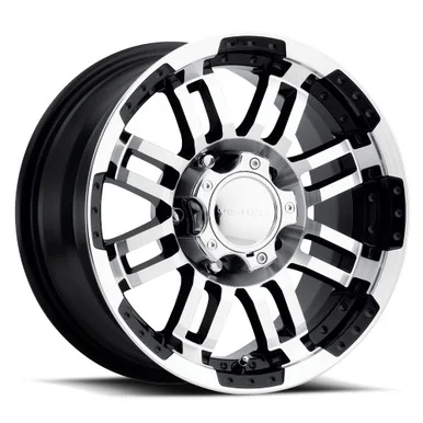 17×8.5 5×5.5 5.4BS Warrior Black Machined – Vision Wheel