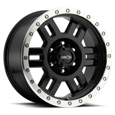 17×8.5 6×5.5 4.75BS 398 Manx Black Machined – Vision Wheel