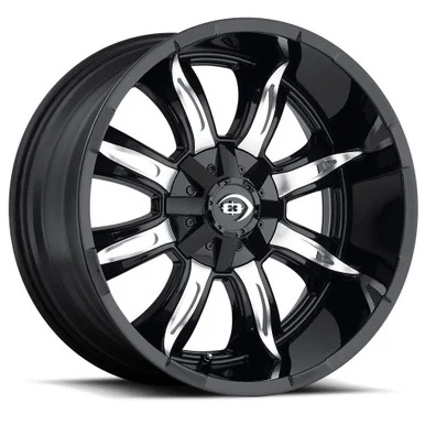 17×9 5×4.5 5.4BS Manic Black Machined – Vision Wheel
