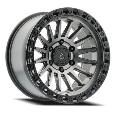 17×9 5×5.0 4.56BS MESA SATIN GUN METAL CTR SATIN BLK LIP