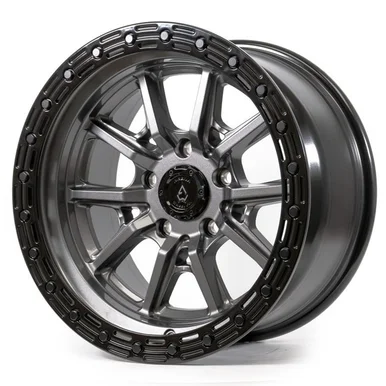 17×9 5×5.0 5.07BS TREK GLOSS GUN METAL CTR GLOSS BLK LIP