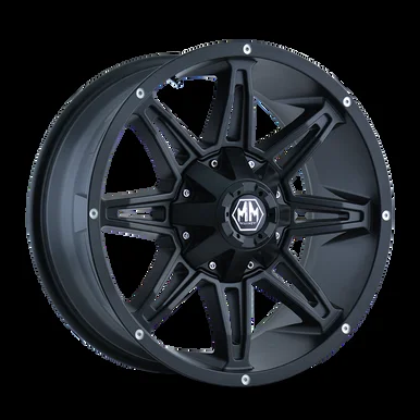 17×9 6×5.5/6×135 5.75BS 8090 Rampage Matte Black – Mayhem Wheels
