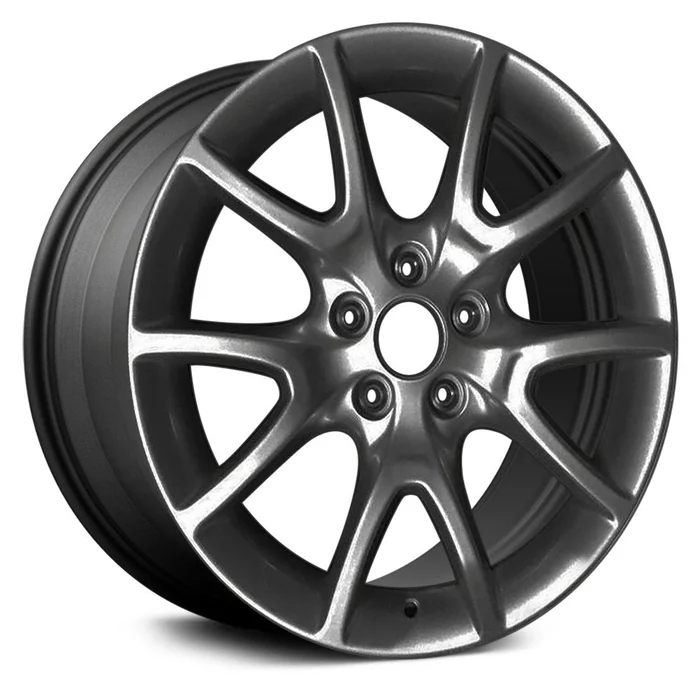 17″ x 7.5″ Alloy Remanufactured Wheel with 5 x 110 Bolt Pattern for Dodge Dart 2013–2016 – Dark Charcoal