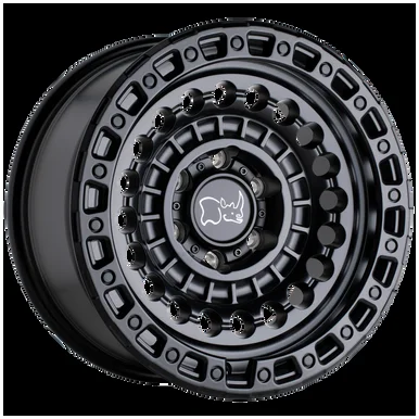 17X8.5 5X5 4.04BS Sentinel Matte Blk – Black Rhino