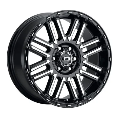 18×8.5 8×170 4.75BS Nexus Black Machined – Vision Wheel