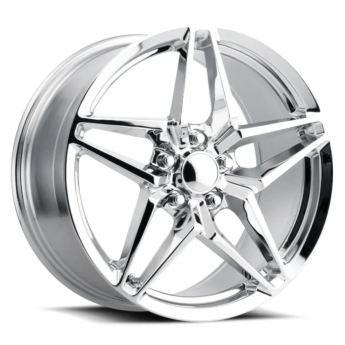 18×8.5 Chrome C7 ZR1 Style Wheels for Corvette (FR29, 5×120.65mm, +40 Offset)