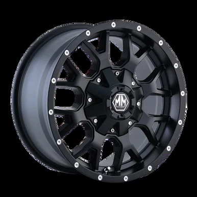 18×9 6×120/ 6×5.5 5.71BS 8015 Warrior Matte Black – Mayhem Wheels