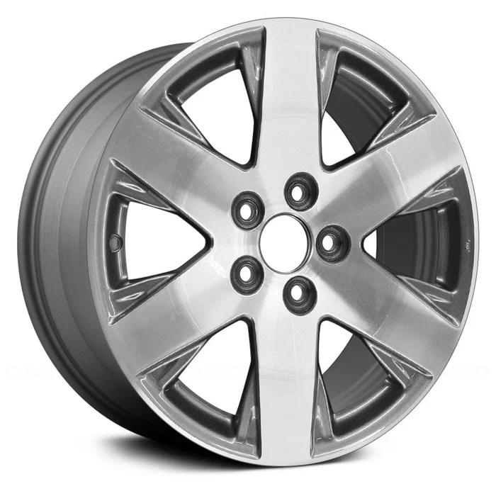 18″ x 7.5″ Alloy Remanufactured Wheel with 5 x 120 Bolt Pattern for Honda Pilot 2012-2015 – Machined and Medium Charcoal