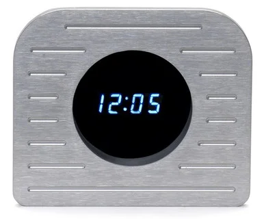 1937-38 Ford Brushed Aluminum Clock Panel w/ VFD Clock