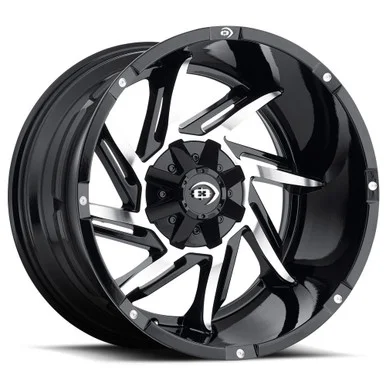 20×12 5×5.5 4.5BS Prowler Black Machined – Vision Wheel