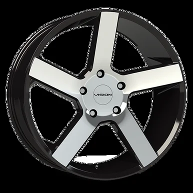 20×9 6×135 6.2BS Switchback Black Machined – Vision Wheel