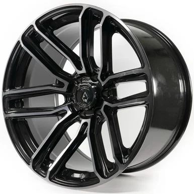 20×9 8×180 5.01BS SUPREME GLOSS BLK BRUSHED DDT FACE CLEAR