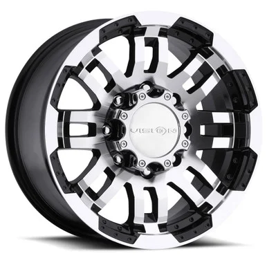 20×9 8×6.5 4.95BS Warrior Black Machined – Vision Wheel