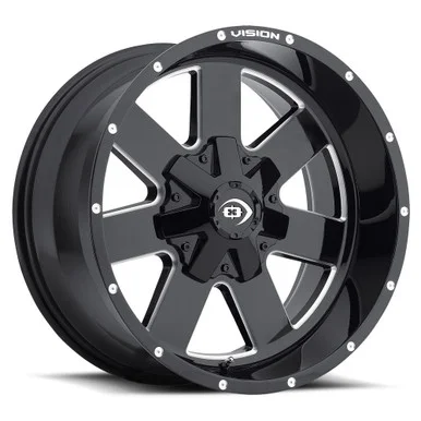 20×9 8×6.5 5.5BS Arc Black Milled – Vision Wheel