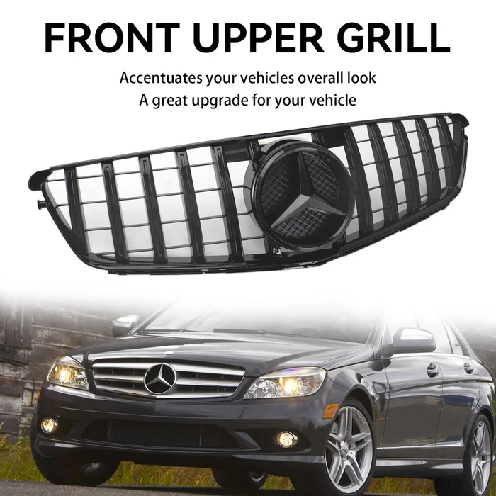 2008-2014 Benz W204 C-Class C300 C350 GTR Style Front Bumper Grille Grill