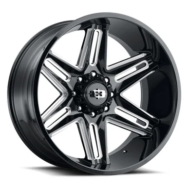 22×10 6×5.5 4.75BS 363 Razor Black Milled – Vision Wheel