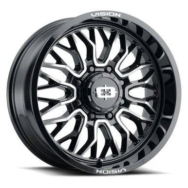 22×10 8×170 4.75BS Riot Black Machined – Vision Wheel