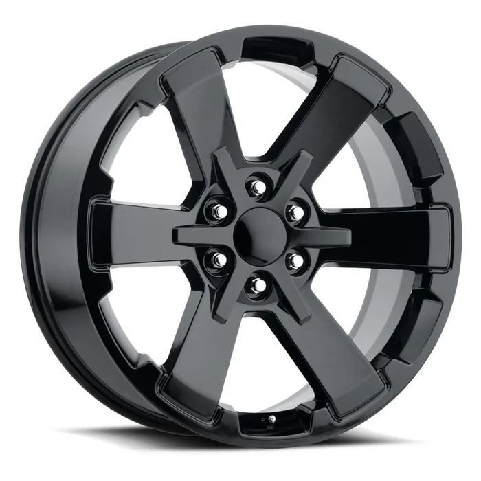 22×9 Gloss Black Wheels for 2015-2020 Chevy Silverado / Tahoe (FR45 OE Replica, 6×139.7, +24 Offset)