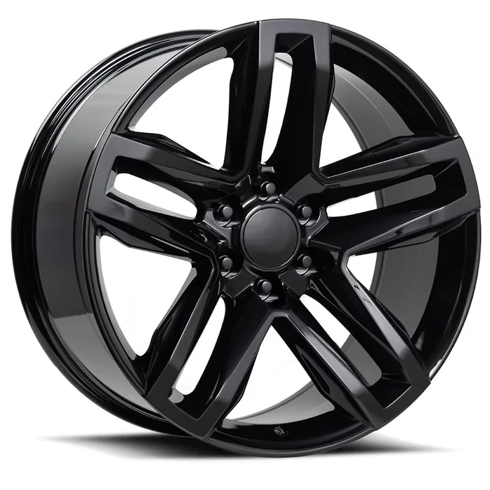 22×9 Gloss Black Z71 Split 5 Spoke Wheels (FR94, 5×139.7, +15 Offset)