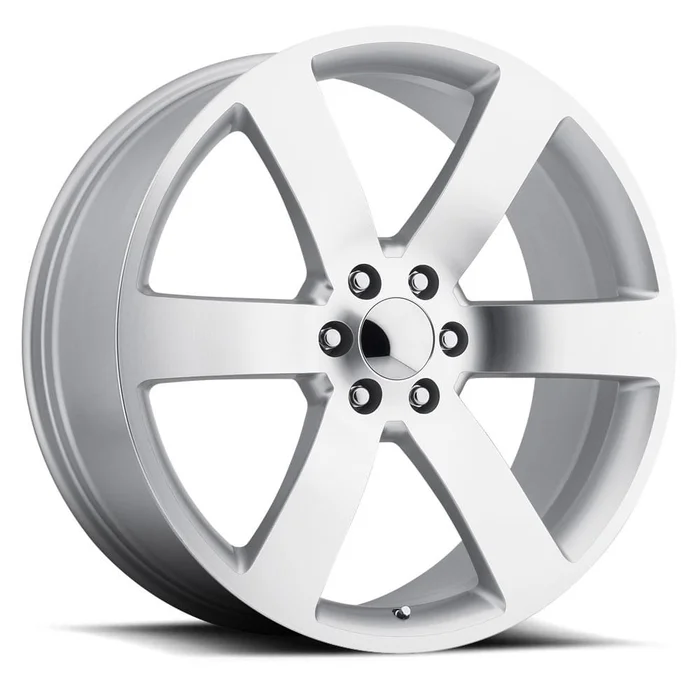 22×9 Silver Machined Face Replica Wheels for Chevy Silverado / Tahoe (FR32, 6×139.7, +22 Offset)