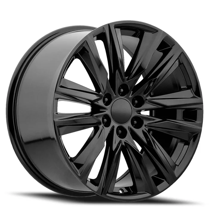 22″ Satin Black Escalade Sport Replica Rims (6×139.7) – 2021 Cadillac | OE 4869 Style