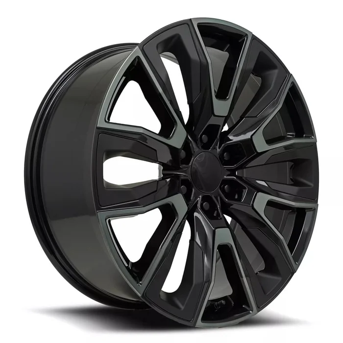 24×10 CV43B OE Replica Wheels: Gloss Black Machined Face | 105BMF-241060+24