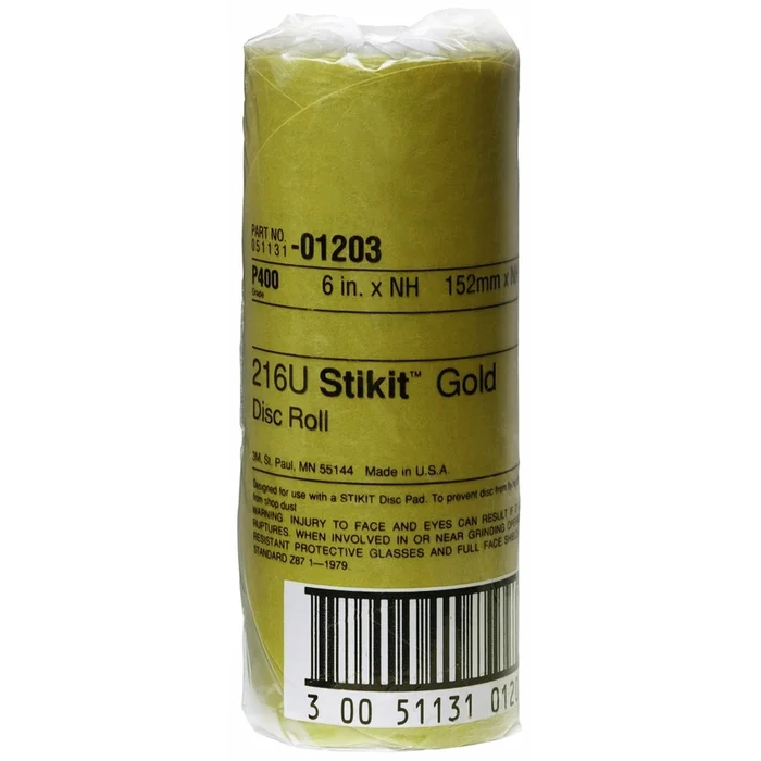 3M – 01203 – Stikit Gold Disc Roll, 6 in, P400A