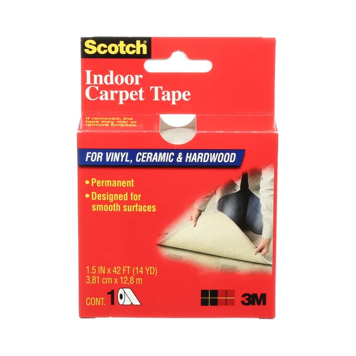 3M – CT2010 – Scotch 1.5 in. W X 42 ft. L Reversible Vinyl Indoor Carpet Tape