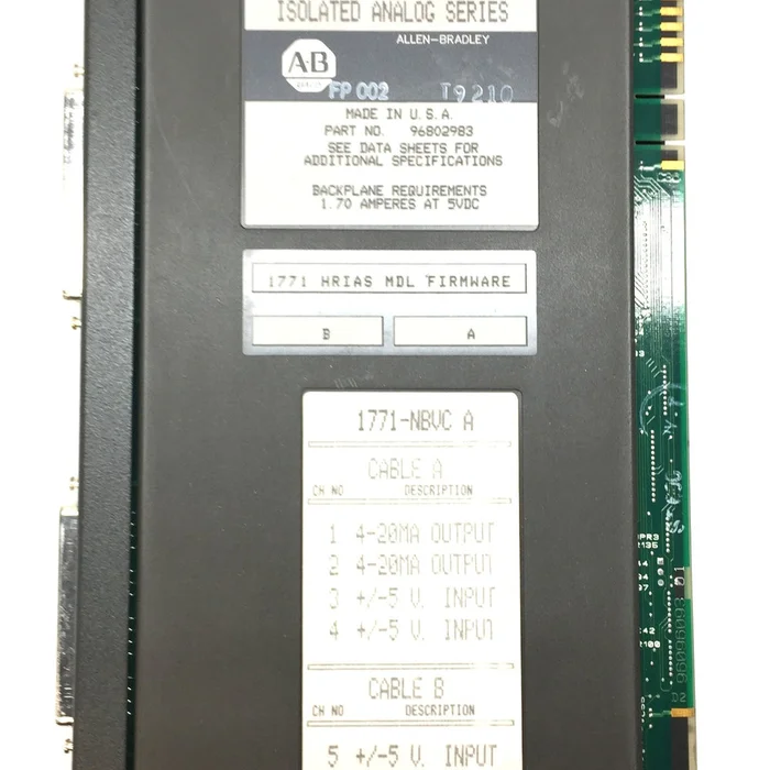AB High-Resolution Isolation Module 1771-NBVC Firm Rev.B/Series.A (968029) USED