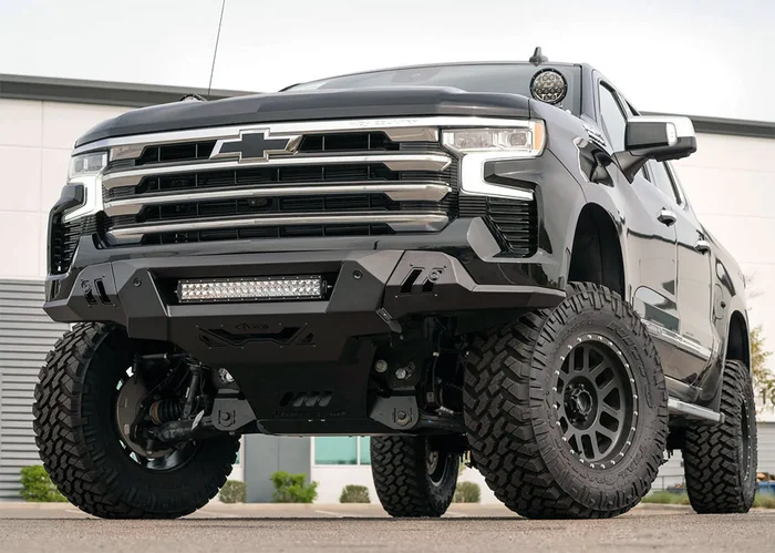 Addictive Desert Designs Black Label Front Bumper: 22-24 Chevy 1500 – F140300010103