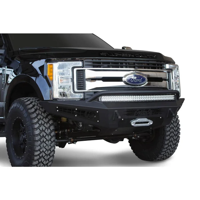 Addictive Desert Designs HoneyBadger Winch Front Bumper: 17-22 Super Duty – F167382840103