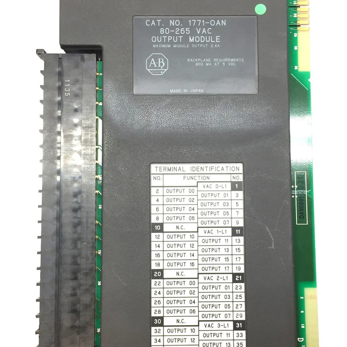 Allen-Bradley 80-265 VAC Output Module 1771-OAN NOS