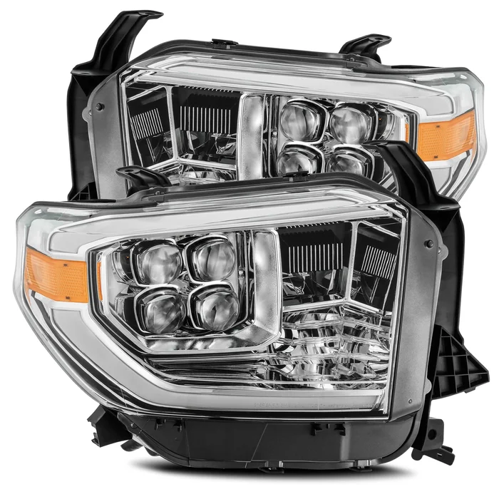 AlphaRex 14-19 Toyota Tundra Nova-Series LED Projector Headlights Plank Style Design Chrome w/ Activation Light and DRL – 880771
