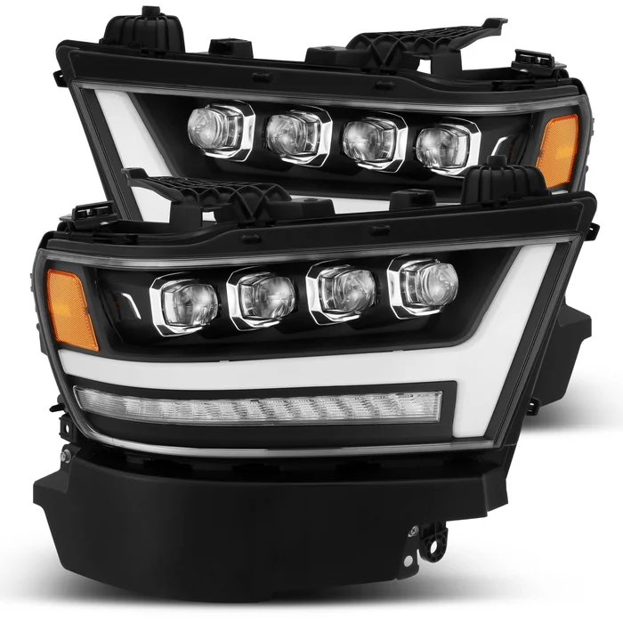 AlphaRex 19-20 Dodge Ram Nova-Series LED Projector Headlights Plank Style Design Matte Black w/ Activation Light / Sequential Signal and DRL – 880518