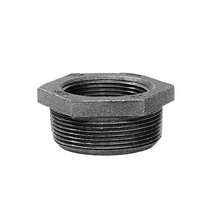 Anvil – 8700129854 – 2 in. MPT X 1 in. D FPT Black Malleable Iron Hex Bushing