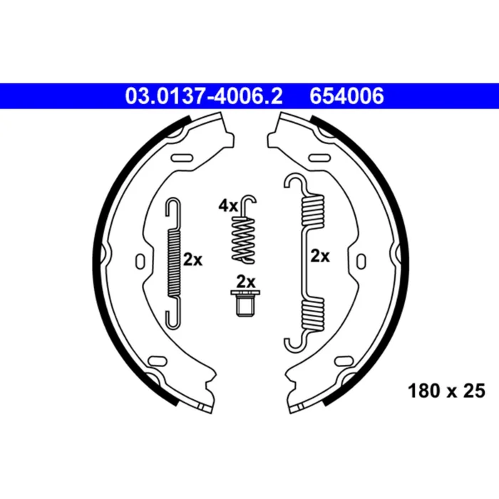 ATE 654006 – Parking Brake Shoe