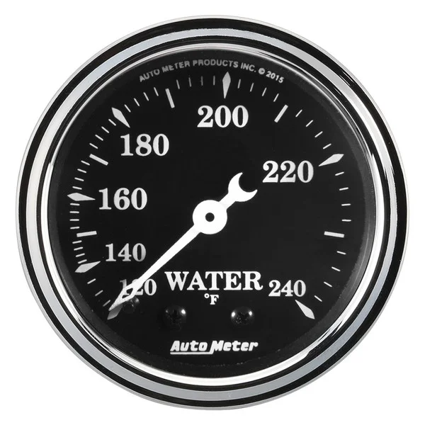 Auto Meter Gauge Water Temp 2 1/16in 120-240F Mech Old Tyme Black – 1733
