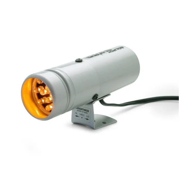 Autometer 12 Amber LED Super-Lite Shift Light Silver – 5333