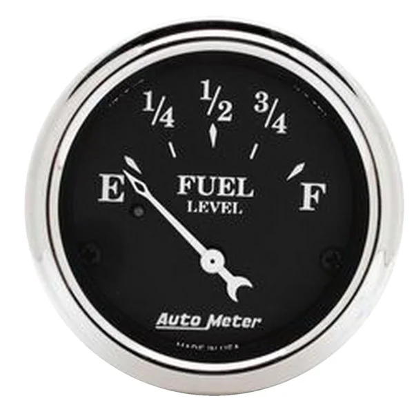 Autometer 2 1/16in 240 Ohm to 33 Ohm Old Tyme Black Electric Fuel Level Gauge – 1717
