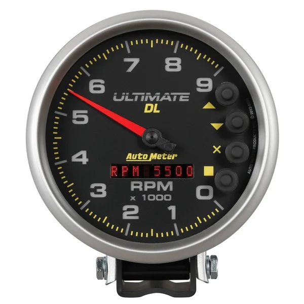 Autometer 5 inch Ultimate DL Playback Tachometer 9000 RPM – Black – 6896