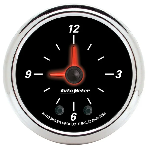Autometer 52mm Full Sweep Electric 12 Hour Clock (Inc 10.5 ft Tubing or Wiring Harness) – 1285