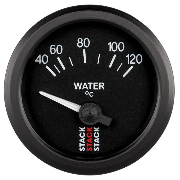 Autometer 52mm Stack Instruments 40-120 Degree C Electric Water Temperature Gauge – Black – ST3207